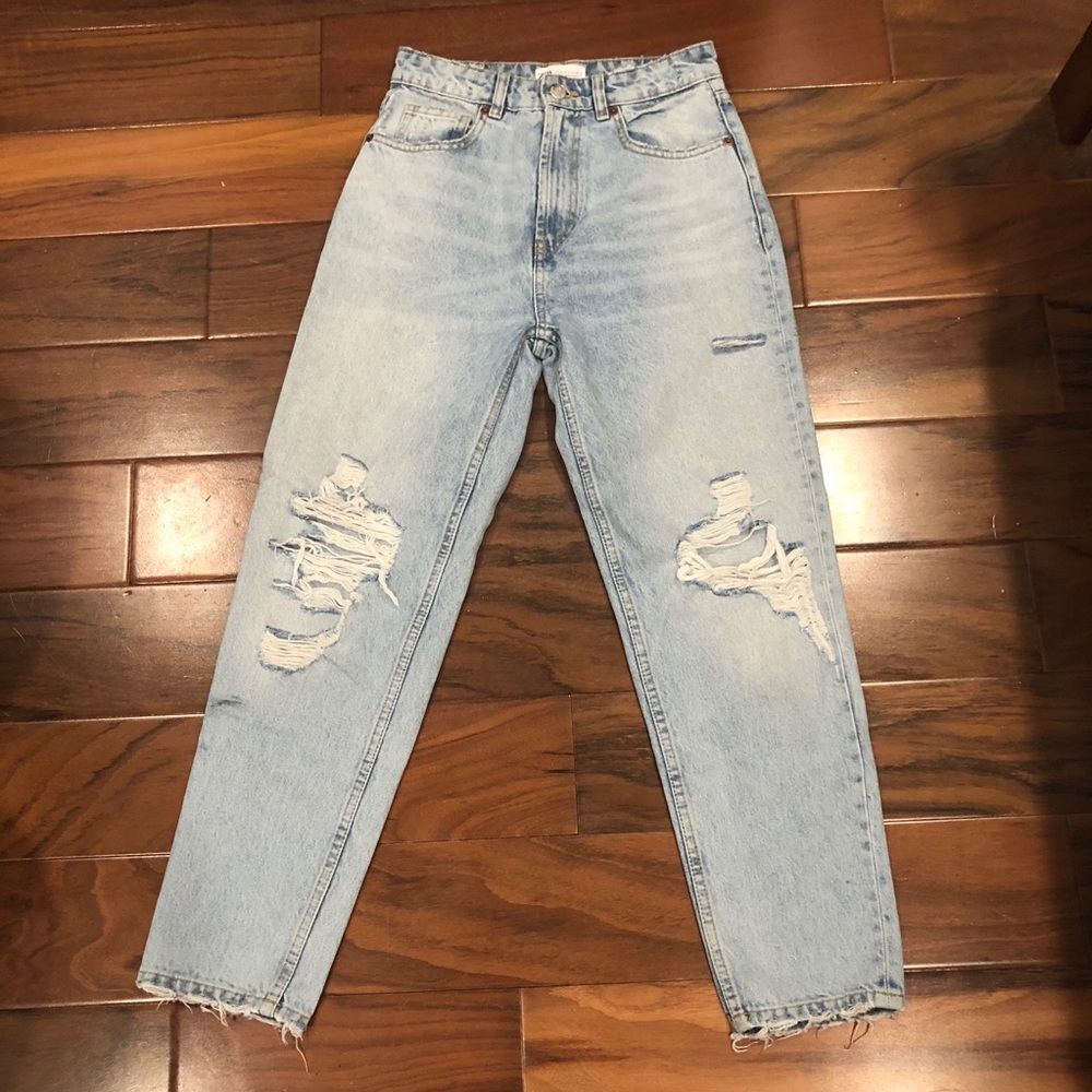 Lightwash high rise zara jeans